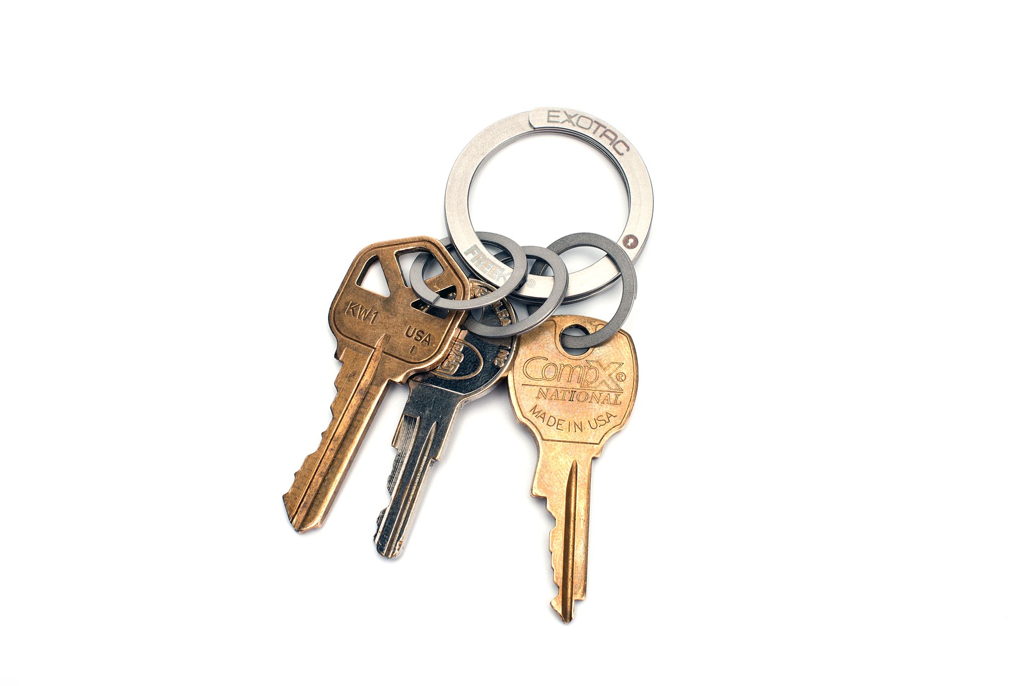 Exotac Freekey Slim System Easy To Use Key Ring And Three Mini Key Rings :  Target